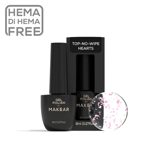 Makear - Top No Wipe Hearts - 8 ml.