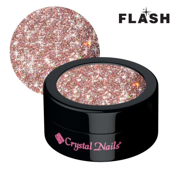 Crystal Nails - Polvere glitter 2 – Flash Pink