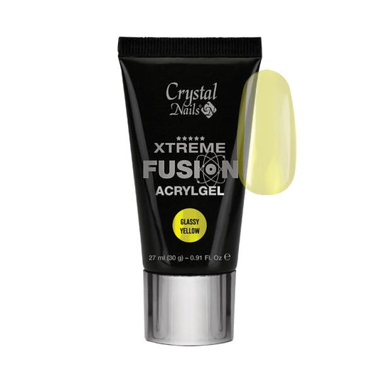 CRYSTAL NAILS - XTREME FUSION ACRYLGEL Glassy Yellow