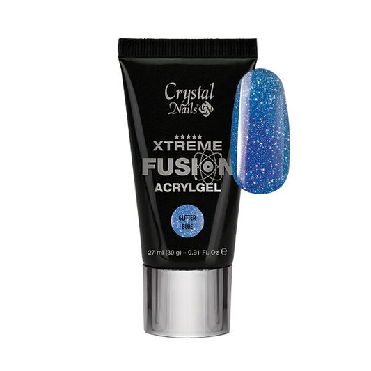 CRYSTAL NAILS - XTREME FUSION ACRYLGEL Glitter Blue