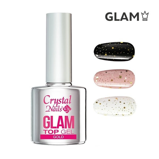 CRYSTAL NAILS - GLAM TOP GEL- Gold