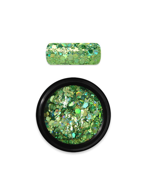 Moyra Holo glitter mix 18 Chameleon Green