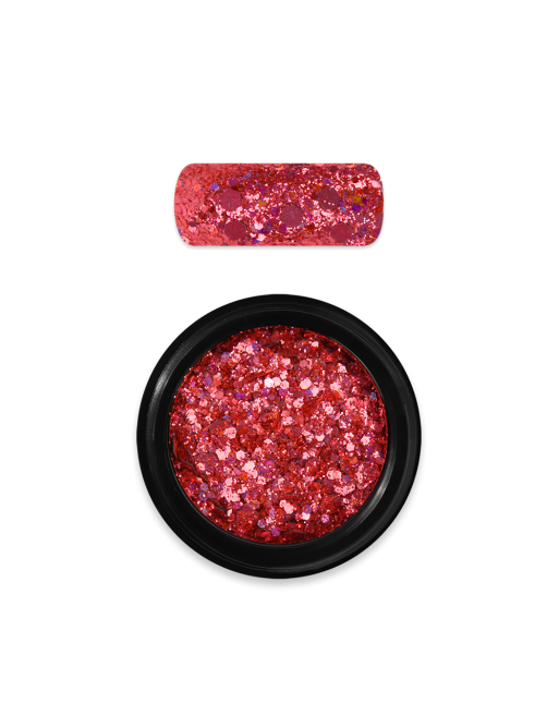 Moyra Holo glitter mix 17 Chameleon Coral