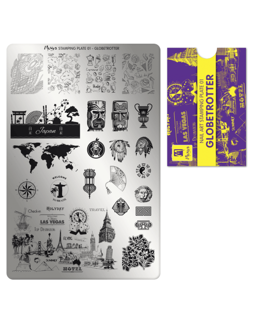 Moyra stamping plate 001 Globetrotter
