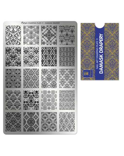 Moyra stamping plate 011 Damask drapery