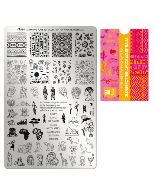 Moyra stamping plate 124 Globetrotter Africa&Australia
