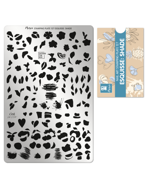 Moyra stamping plate 127 Esquisse: Shade