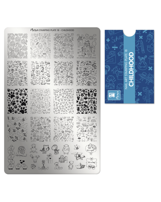 Moyra stamping plate 018 Childhood