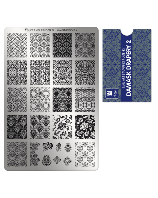 Moyra stamping plate 043 Damask drapery 2