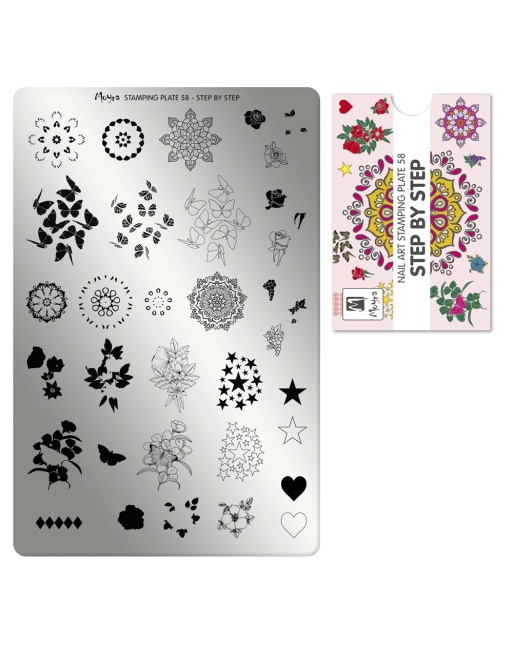 Moyra stamping plate 058 Step by step