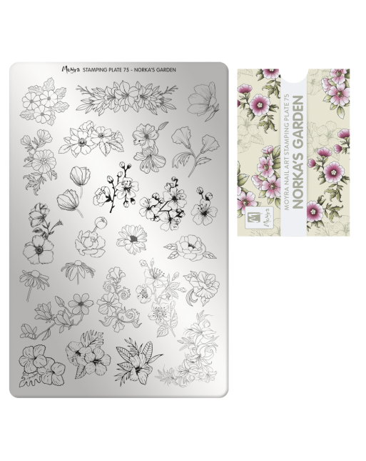 Moyra stamping plate 075 Norkas garden