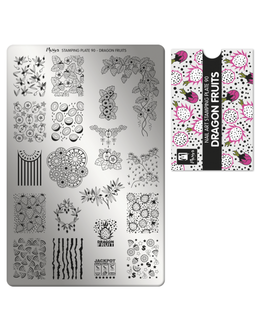 Moyra stamping plate 090 dragon fruits