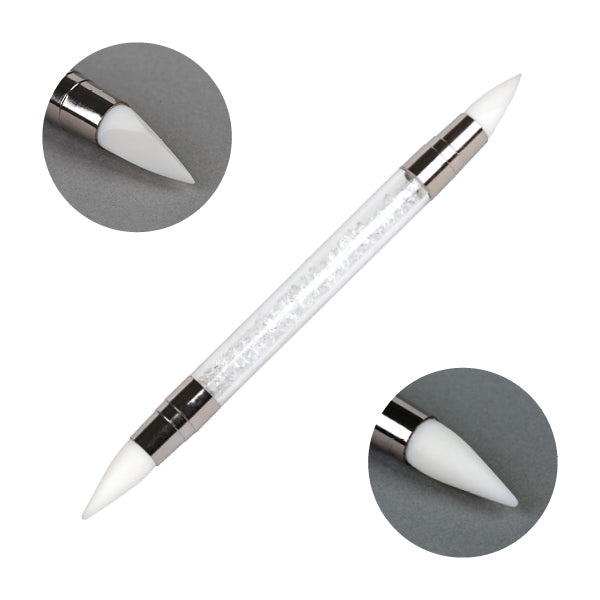 Crystal Nails - Pennello in Silicone a Doppia Punta