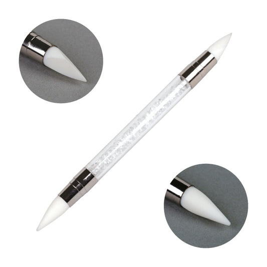 Crystal Nails - Pennello in Silicone a Doppia Punta